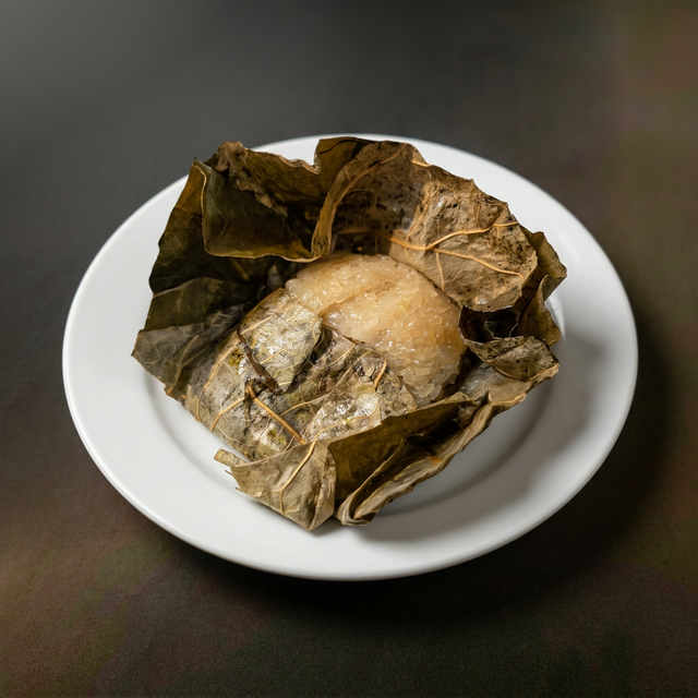 Steamed Sticky Rice Wrapped In Lotus Leaf (Xôi Hấp Lá Sen) (2).